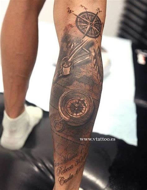 amazing calf tattoos art  design  leg tattoos bild