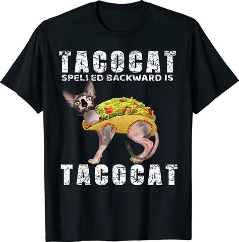amazoncom taco cat funny shirts donut cat shirt tacocat gift bk