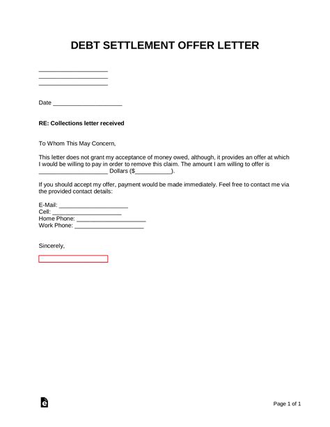 debt settlement agreement letter template letter templates lettering