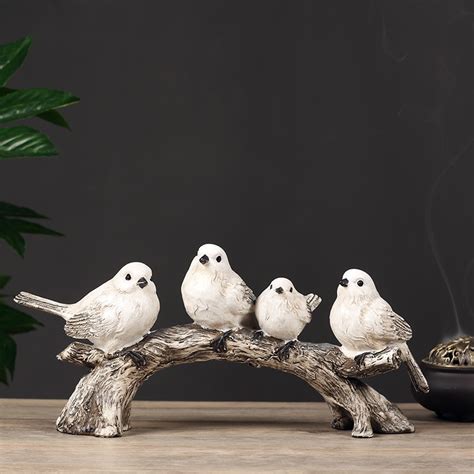 creative handmade resin bird figurines home decor crafts living room decor handicraft ornament