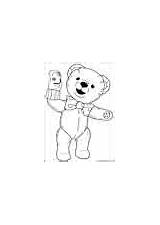 Coloring Andy Pandy Pages Color Cartoon Kids Bear sketch template