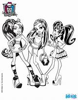 Clawdeen Coloring Draculaura Frankie sketch template