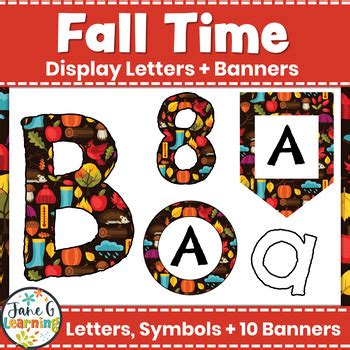 fall bulletin board letters editable bunting leaves fall class decor
