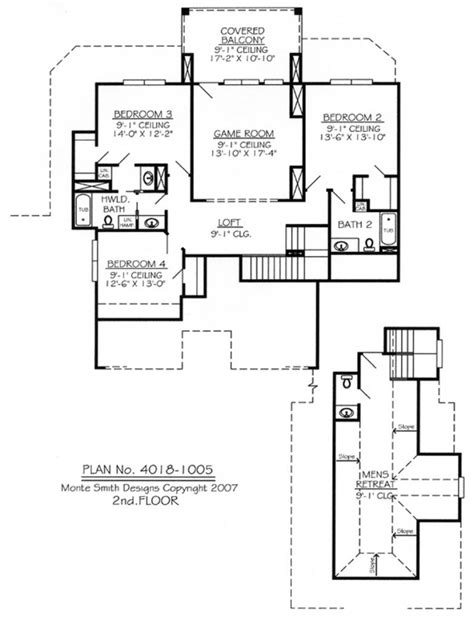 luxury  bedroom  loft house plans  home plans design