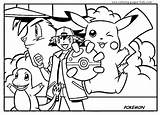 Pokemon Coloring Pages Color Cartoon Kids Printable Character Sheets Ash Sheet Print Characters Pikachu Ball Book Back Pokémon Pok sketch template