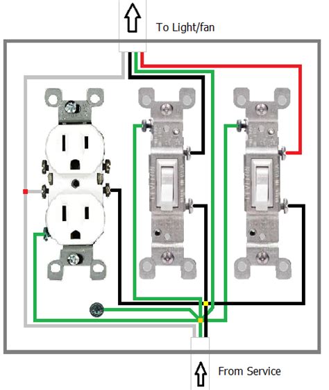 unique combination light switch wiring diagram