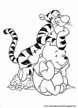 Coloring Tigger Pages Disney Print Colouring Sheets Pooh Printable Winnie Color Kids Tigrou Coloriage Tiger Kleurplaat Characters Line Cartoon Sheet sketch template