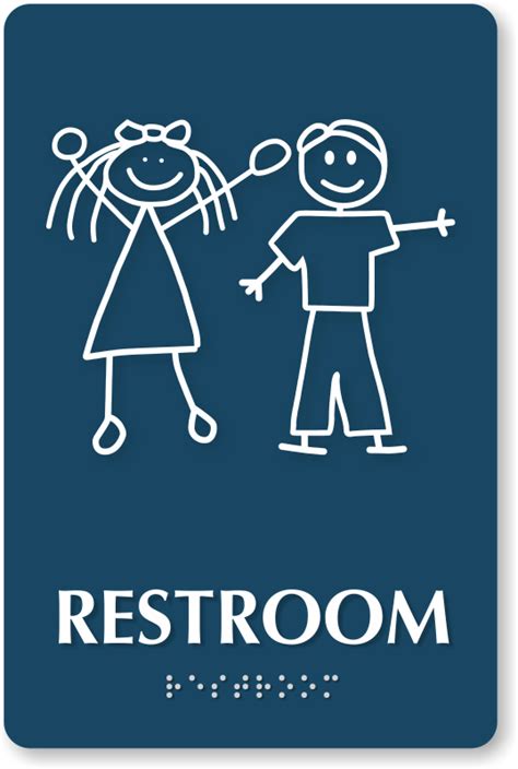 Unisex Restroom Signs Unisex Bathroom Sign