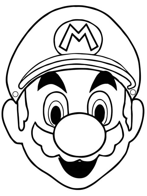 face  mario coloring page  printable coloring pages  kids
