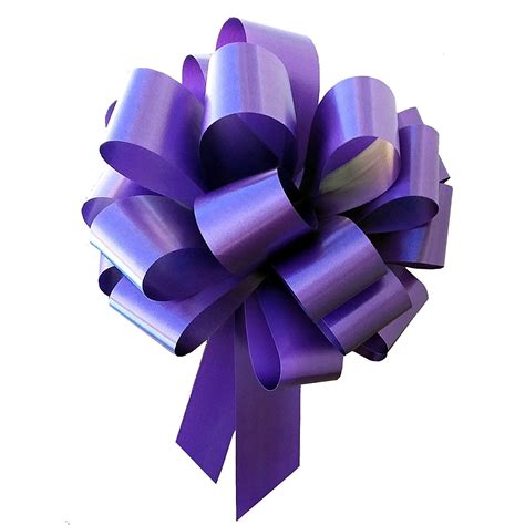 large purple ribbon pull bows  wide set   cancer awareness