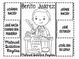 Benito Juarez Natalicio Niños Civismo Preguntas sketch template