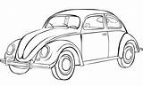 Volkswagen Beetle Coloring Vw Car Pages Drawing Dessin Voiture Bug Cars Sheets Sheet Coloriage Line Printable Colorier Auto Imprimer Kleurplaten sketch template