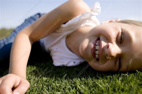 happy girl stock image  science photo library