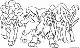 Coloring Pages Entei Pokemon Legendary Dogs Popular sketch template