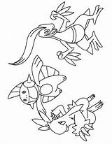 Pokemon Coloring Pages Advanced Jirachi Color Grovyle Groups Getcolorings Super Pokémon Choose Board Colorings sketch template