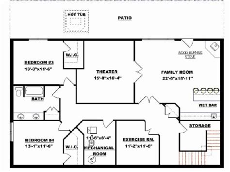 house plans  walkout basements   modular home floor plans floor plan layout