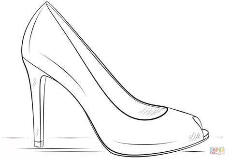 heels shoes coloring page coloring pages