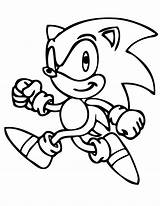 Coloring Sonic Pages Classic Clipart Hedgehog Clip Library sketch template