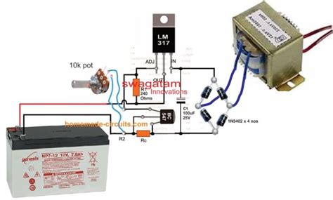 battery charger circuits  lm lm  transistors homemade circuit projects
