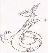 Serperior Pokemon Coloring Pages Deviantart Larger Printablecolouringpages Credit sketch template