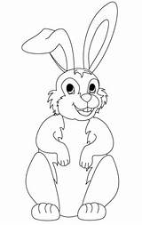 Coloring Rabbit Cartoon Cute Pages Bunny Printable Easter Rabbits Dot Drawing sketch template
