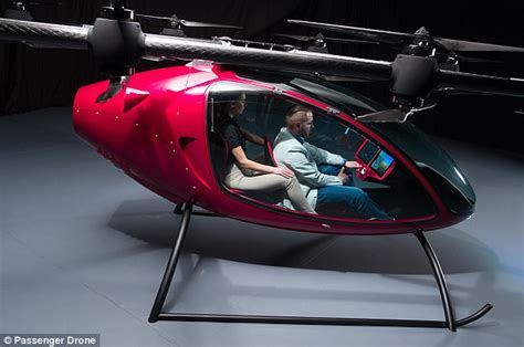 passenger drone completes   manned flight daily mail