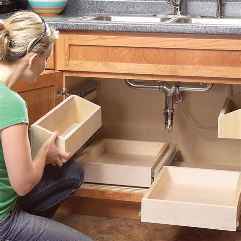 build pull   sink storage trays   kitchen