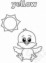 Yellow Coloring Pages Toddlers Worksheet Kindergarten Color Coloringpage Eu Printable sketch template