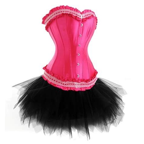 hot sexy pink corset overbust boned bustier lace up basque shapewear