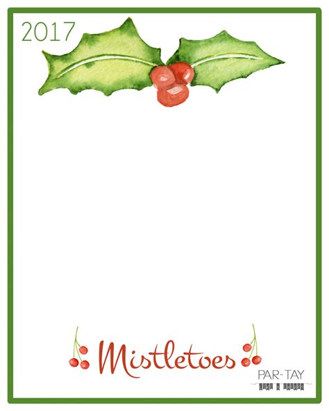 christmas mistletoes  logo party   cherry
