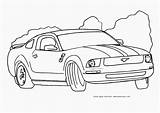 Coloring Pages Ford Mustang Car Race Cars Printable Popular sketch template