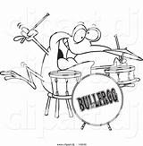 Drummer Frog Comptons Jeu Attends Expliquez sketch template