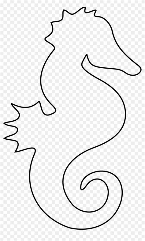 seahorse outline printable