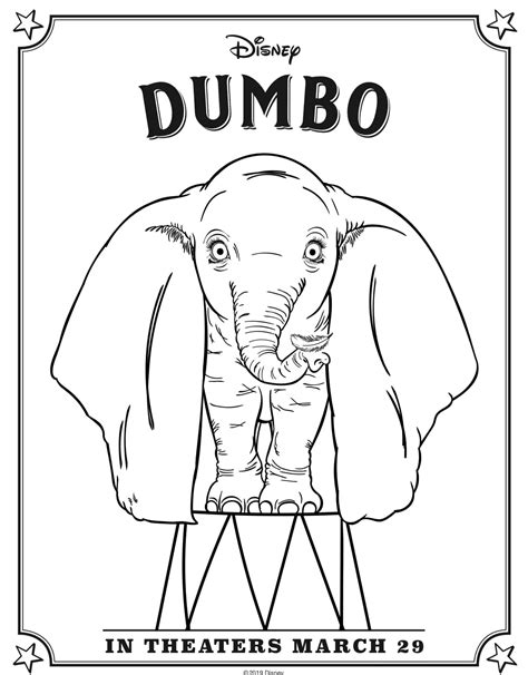 dumbo elephant coloring pages printable coloring pages
