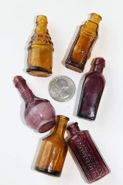 70s Vintage Miniature Glass Bottles Collectible Mini Bottle Collection