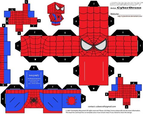 superhero paper craft cube figures images  pinterest