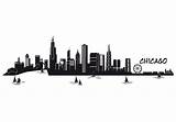 Skyline Chicago City Silhouette Clipart Outline Vector Bean Clip Coloring Tattoo Pier Template Wall Places Library Cliparts Clipground Navy Vinyl sketch template
