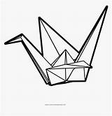 Crane Origami sketch template
