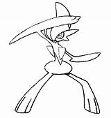 Pokemon Gallade Coloring Pages Mega Pokémon Gallame Drawings Evolved Getdrawings Template Morningkids sketch template