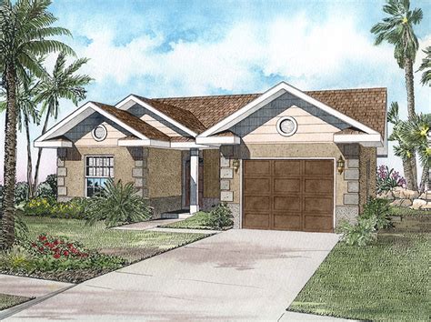 florida style home plan  main level master aa architectural designs house plans