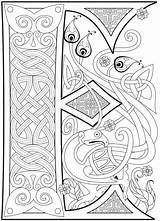 Celtic Coloring Alphabet Dover Pages Colouring Publications Welcome Doverpublications Para Designs Acessar Salvo sketch template