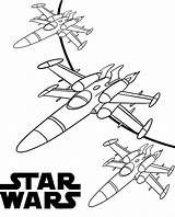 Wars Star Coloring Fighter Wing Pages Boys Fans sketch template