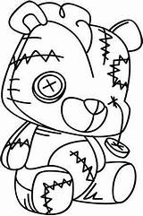Coloring Pages Doll Teddy Voodoo Drawings Adult Graffiti Bear Drawing Tattoo Horror Dolls Halloween Embroidery Urbanthreads Wizard Colouring Draw Template sketch template