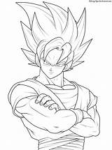 Goku Dragon Ball Minitokyo Vector Ssj2 Lineart sketch template
