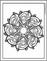 Celtic Sunburst Colorwithfuzzy Knot sketch template