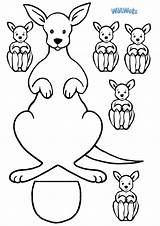 Crafts Australia Kangaroo Craft Template Preschool Letter Kids Animals Toddlers Kindergarten Choose Board Wotwots sketch template