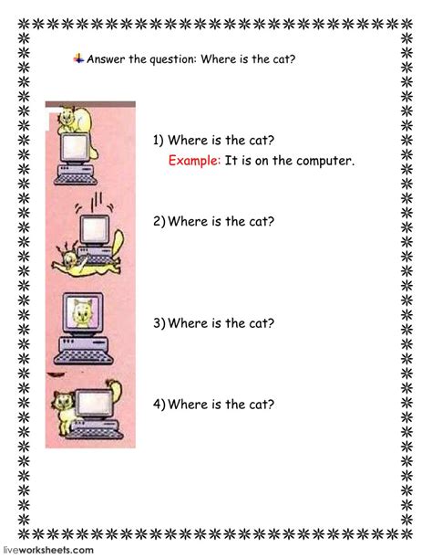 prepositions prepositions  place worksheet