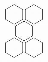 Hexagon Pattern Shapes Stencils Hexagonal Schablonen Sechseck Patternuniverse sketch template