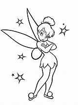 Tinkerbell Coloring Pages Kids Printable Colouring sketch template