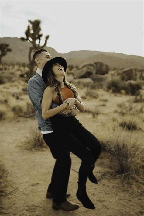 joshua tree engagement session with dreamy golden light and the cutest